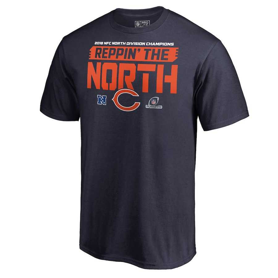 Men's Bears Navy 2018 NFL Playoffs Reppin' The North T-Shirt,We sell and wholesale Men's Bears Navy 2018 NFL Playoffs Reppin' The North T-Shirt on line form chian!